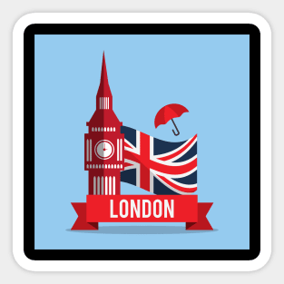 Blue London Sticker